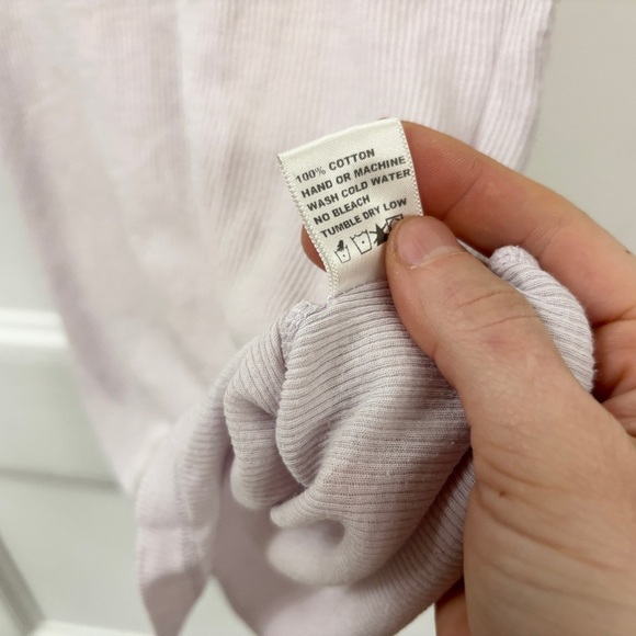 James Perse Soft Pink Ribbed Longline Women's Sleeveless Tank Top - Sz 1 - Picture 8 of 12